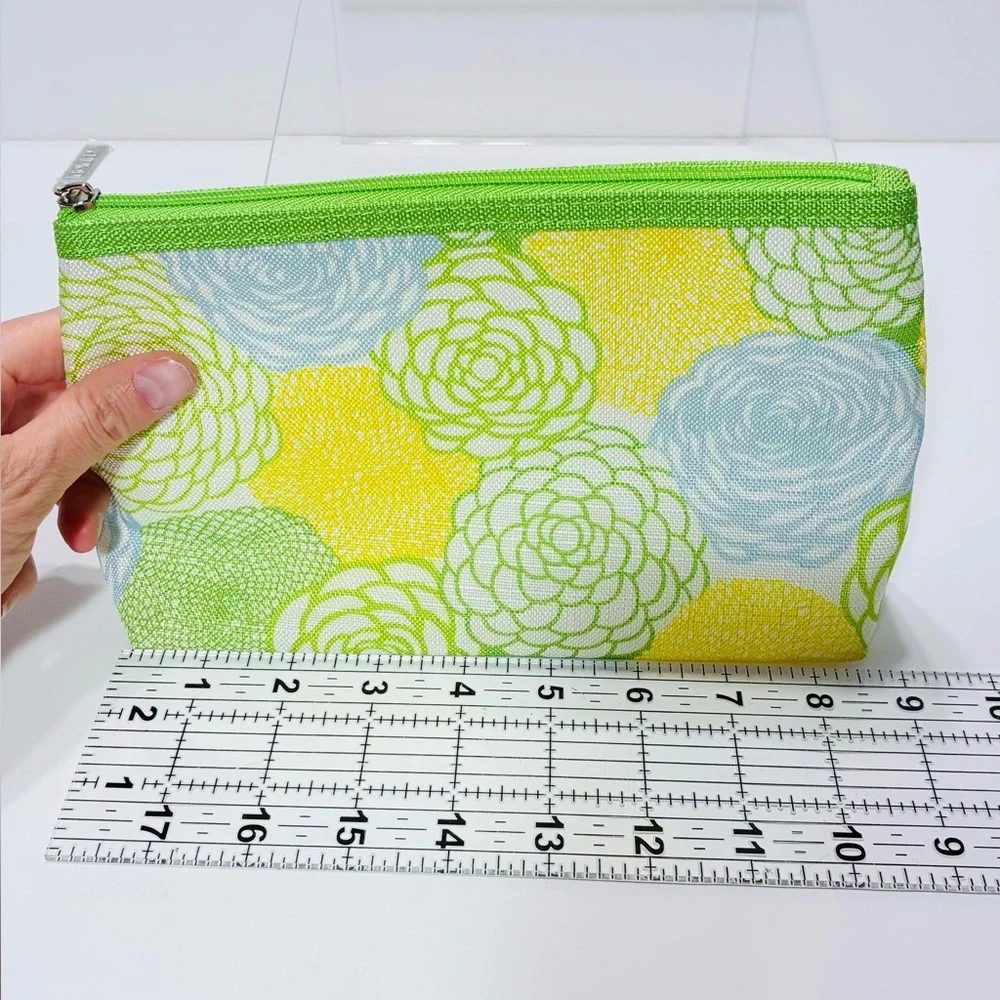 NEW Clinique Floral Pastel Cosmetic Bag 2.5”D x 8.5”W x 5.75”H